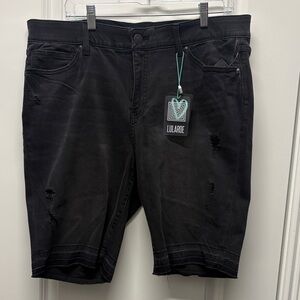 LuLaRoe Black Bermuda Denim Shorts